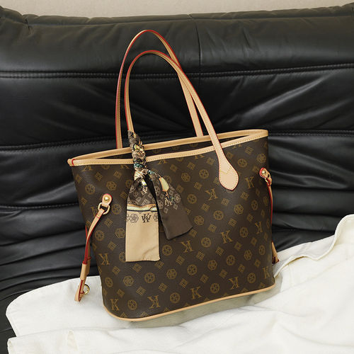 lv5&vv20大容量包包女潮流高级感通勤百搭带丝巾手提单肩包托特包