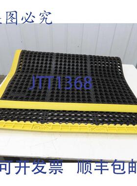 供应NoTrax4YJ18抗疲劳橡胶排水地垫38英寸x64英寸黄色边框