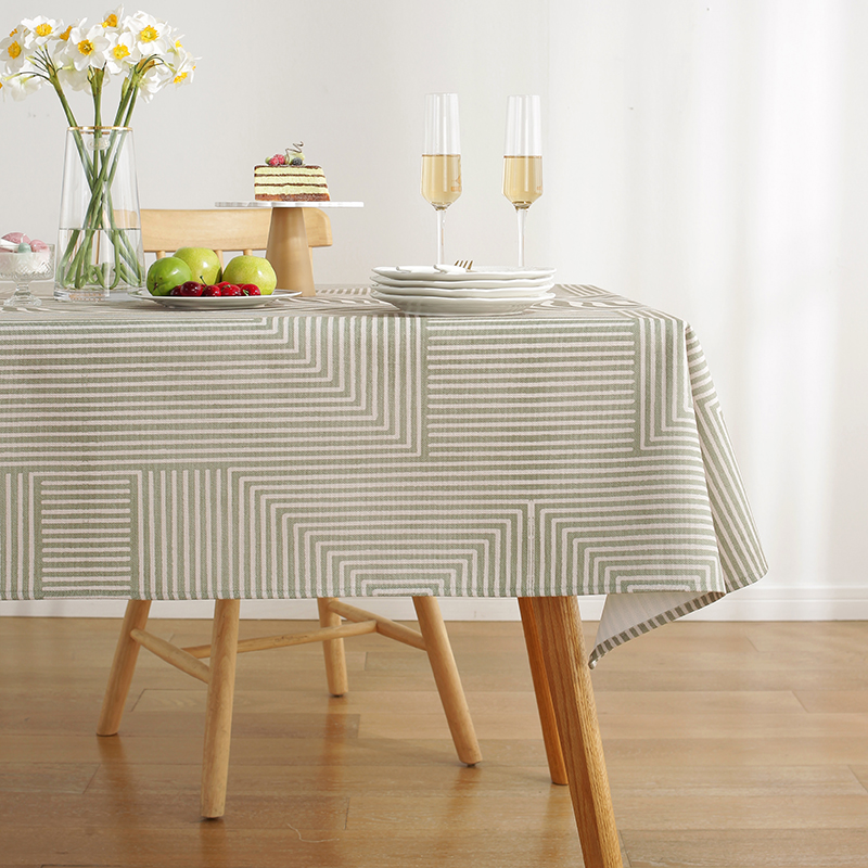 高端日式餐桌布料桌布轻奢高级感长方形布艺北欧餐桌布茶几布台布