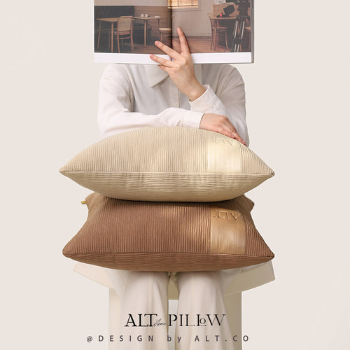 高端抱枕沙发客厅轻奢高级感靠垫床头样板间靠背床上靠枕套不含芯