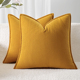 方形沙发抱枕套不含芯客厅轻奢高级感黄色靠垫床头靠枕床上靠背枕