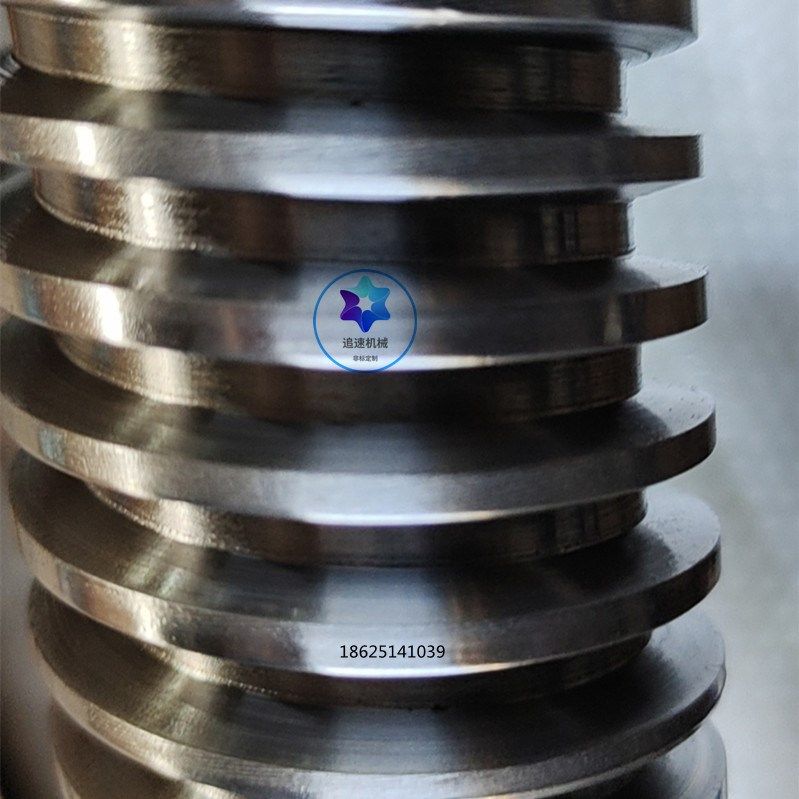 巨型梯形丝杆非标定制45钢螺旋轴左右旋长丝杠铜螺母丝母来图加工