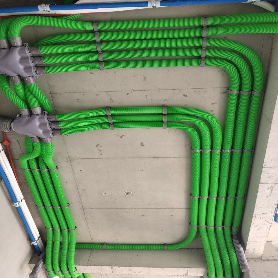 新风系统波纹管75/110pe管双壁塑料波纹管新风管道空调通风软管