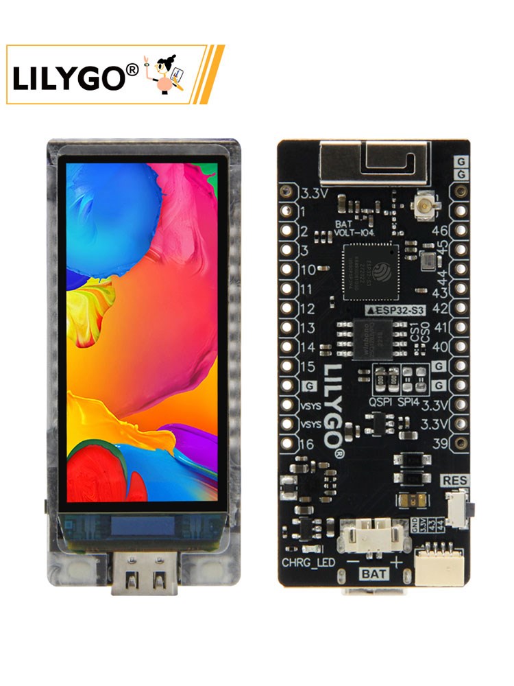 LILYGO® T-Display-S3 AMOLED ESP32-S3 1.91英寸 AMOLED开发板