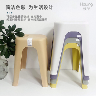 加厚塑料成人椅子凳子餐椅高凳家用简约北欧餐桌焕龙浴室防滑焕龙