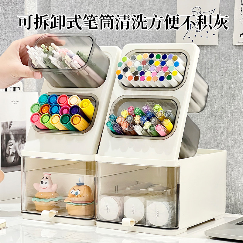 多功能桌面收纳盒学生文具整理盒