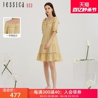 Jessica RED活泼减龄泡泡袖连衣裙A字可盐可甜女824179