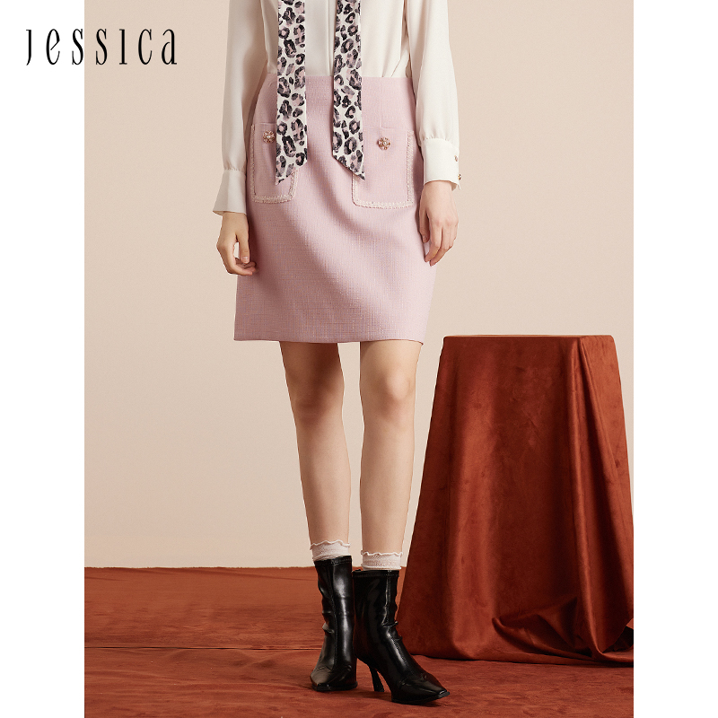 JESSICA短小香风半身裙显瘦显高