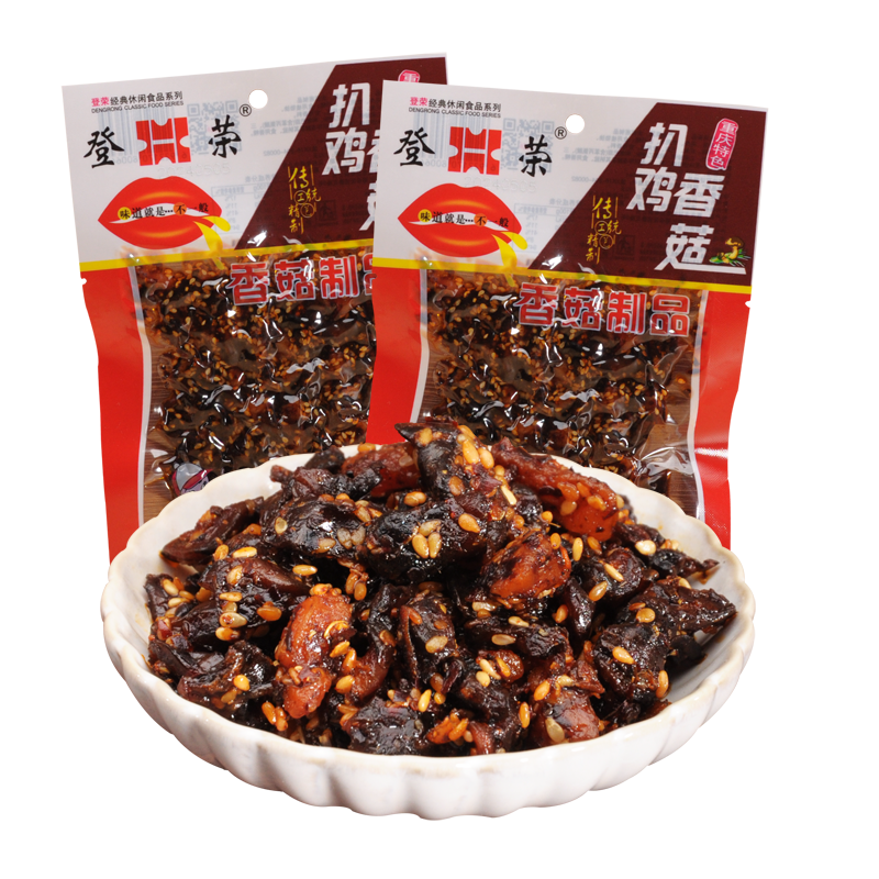 登荣扒鸡香菇60克辣子鸡香菇鸡制品素食口水鸡重庆特色麻辣小零食