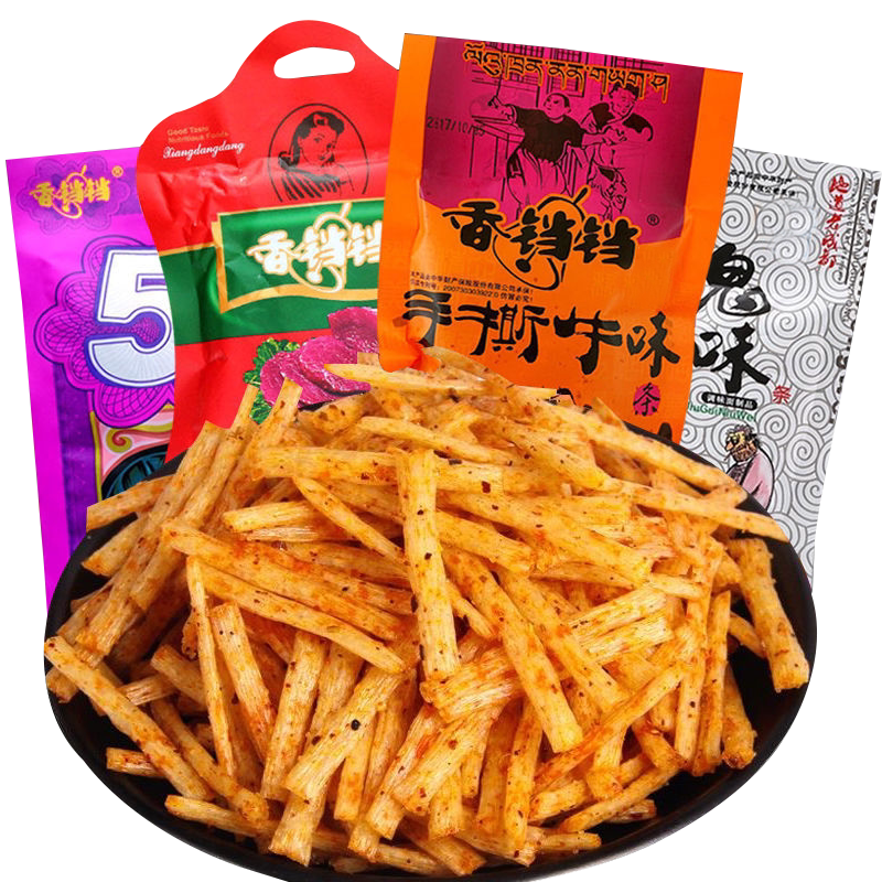 香铛铛酒鬼手撕牛肉味辣条校园5毛钱五角包儿时麻辣怀旧小吃零食