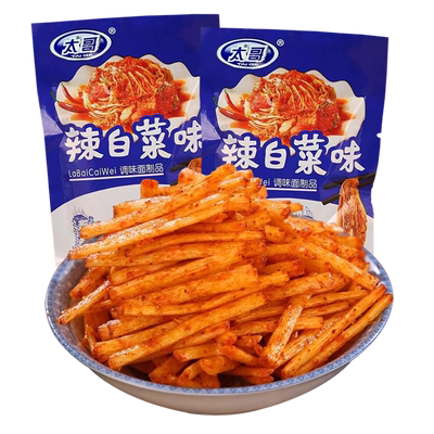 太哥辣白菜味辣条8090后童年麻辣条零食怀旧校园儿时香辣面制品