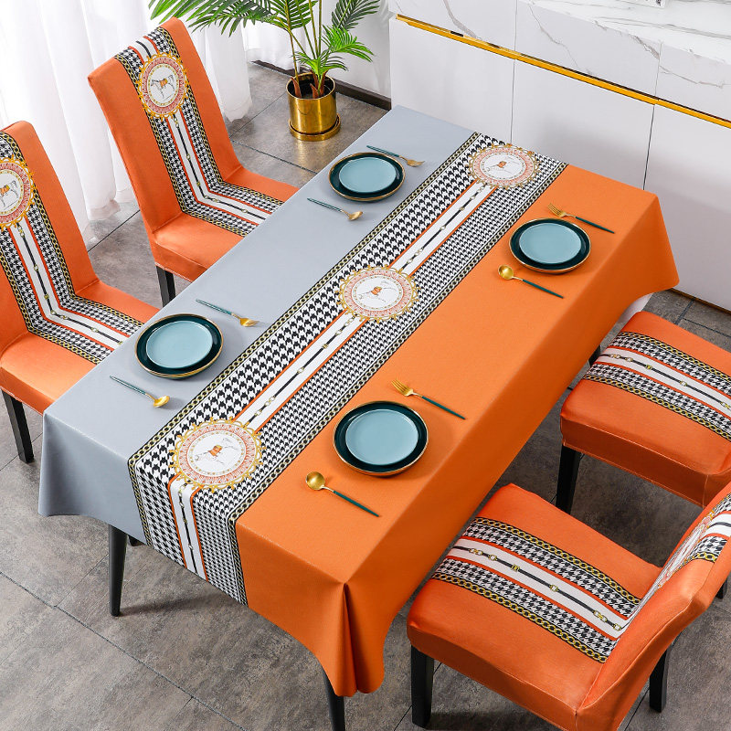 套装椅子套桌布防水防油免洗新款餐桌垫椅套家用凳子垫靠背罩餐,居家布艺,桌布,淘宝优惠券,粉丝福利购,淘宝优惠卷
