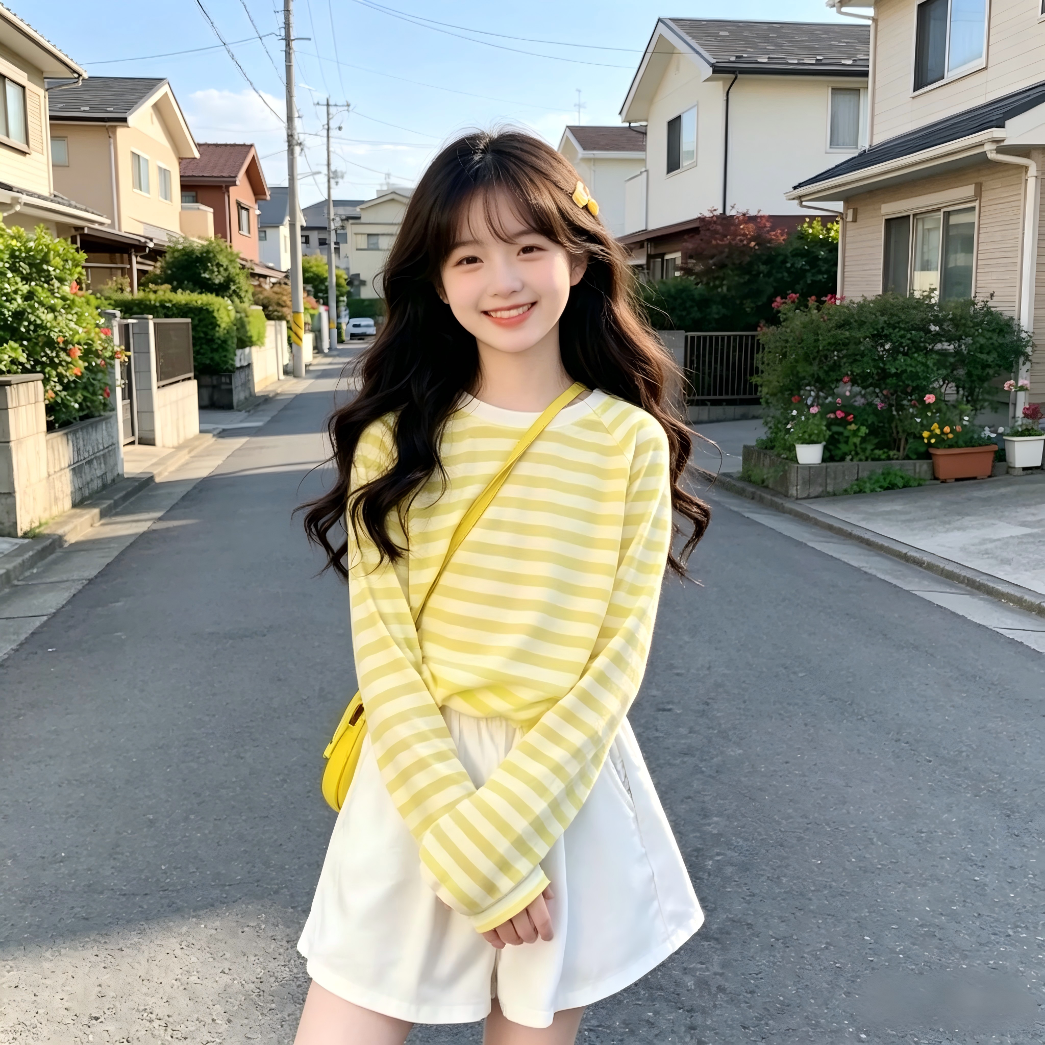 女童夏季条纹休闲防嗮衣套装2026新款儿童长袖薄款上衣短裤两件套