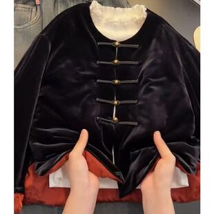 女童新中式棉服2025新款儿童高档气质盘扣外套女孩两穿拜年服上衣