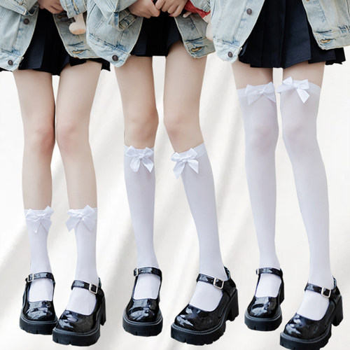 蝴蝶结jk小腿袜子女性感丝袜过膝