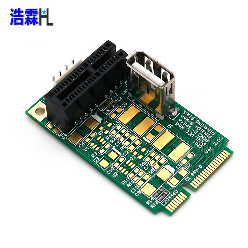 Great rain( HL ) Mini PCI-E turn PCI-E 1X Riser, PCI-E turn Mini PCI-E Cassette adapter USB2.0 Interfacein the Network equipment/Network-related , Router/Cat/NIC Accessories , Power supply/Adapter  category - from Buy2taobao.com to provide professional Taobao agent buy service