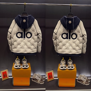 高级感轻奢棉服男士 休闲新款 痞帅百搭连帽宽松外套 ALO男装 冬男款
