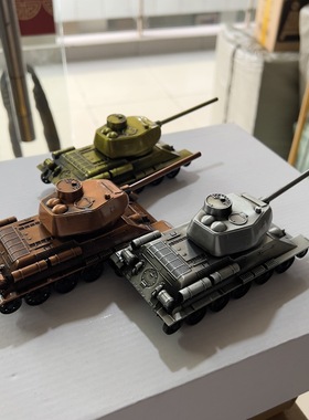 批发锌合金坦克军事模型金属工艺品家居饰品摆件复古T34