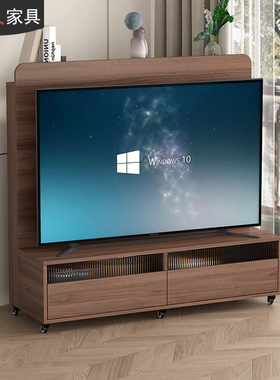 可移动电视柜现代简约家用小户型客厅卧室双面储物电视机柜7D101