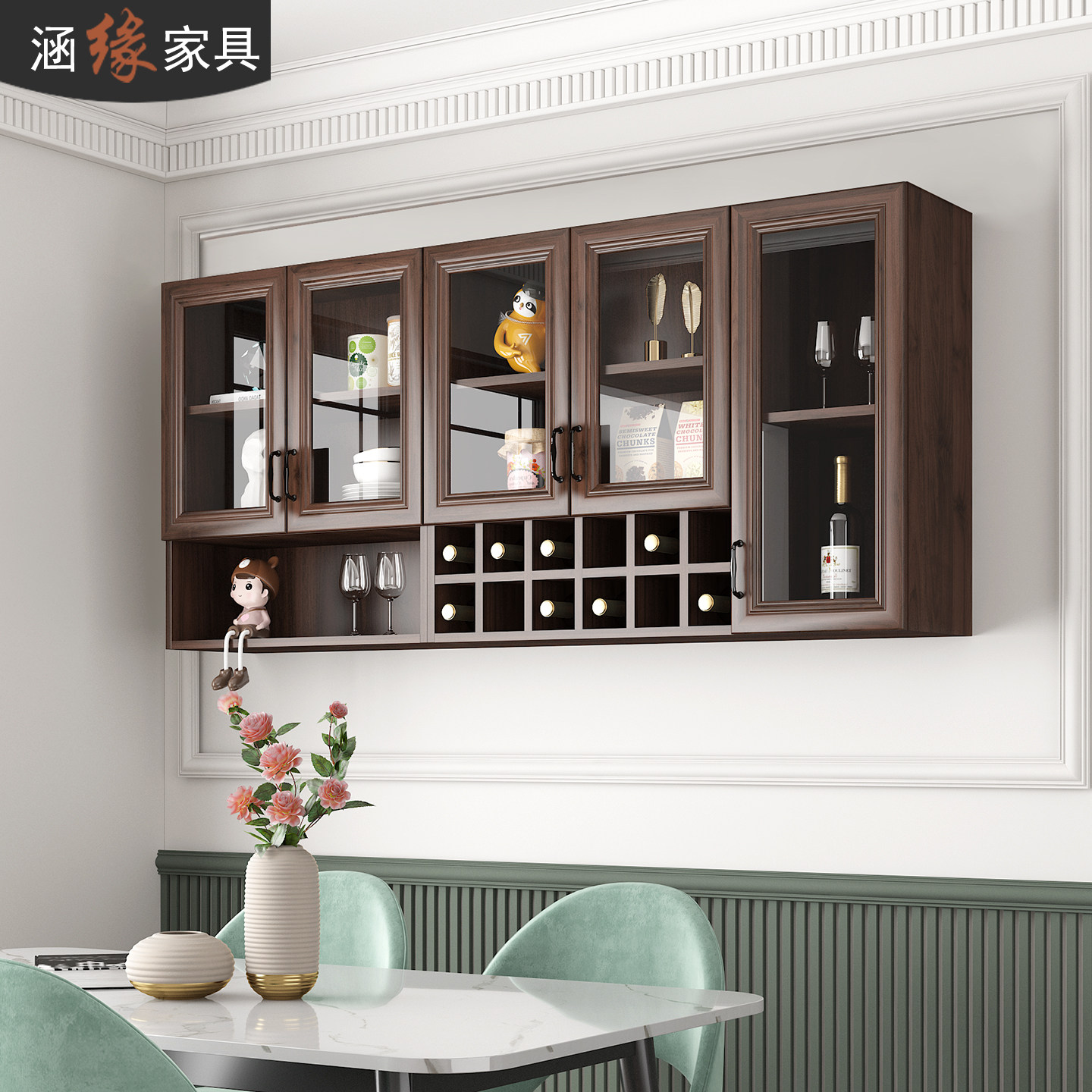 厨房吊柜墙壁柜挂墙式置物柜橱柜客厅挂柜卧室阳台墙上储物柜7DG1