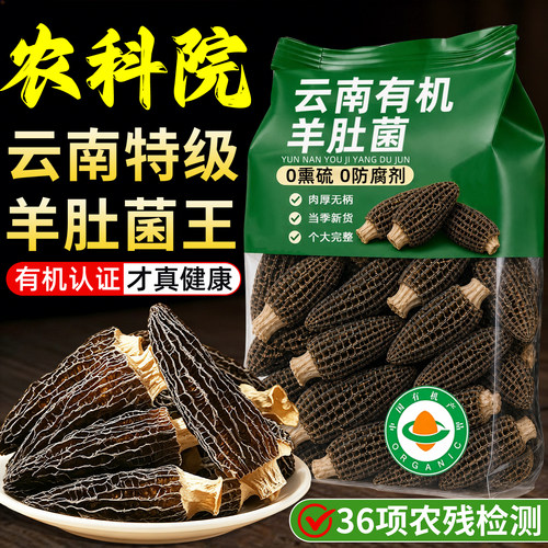农科院！云南特级野生有机羊肚菌