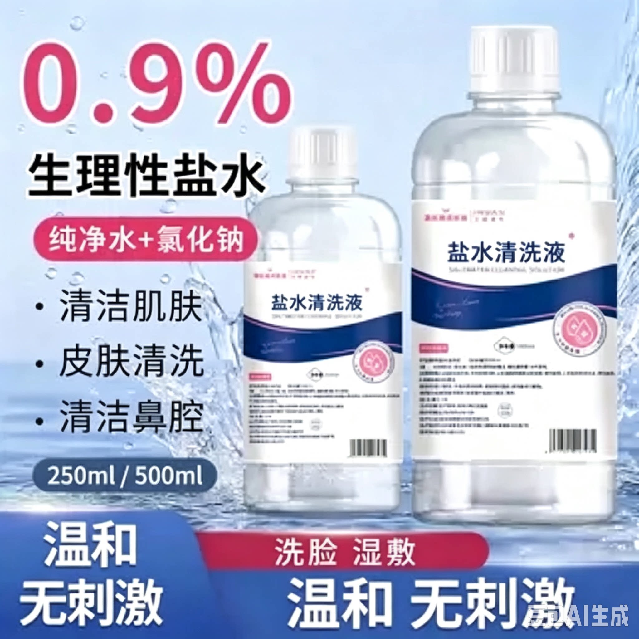海氏海诺盐水清洗液清洗洗脸湿敷图片