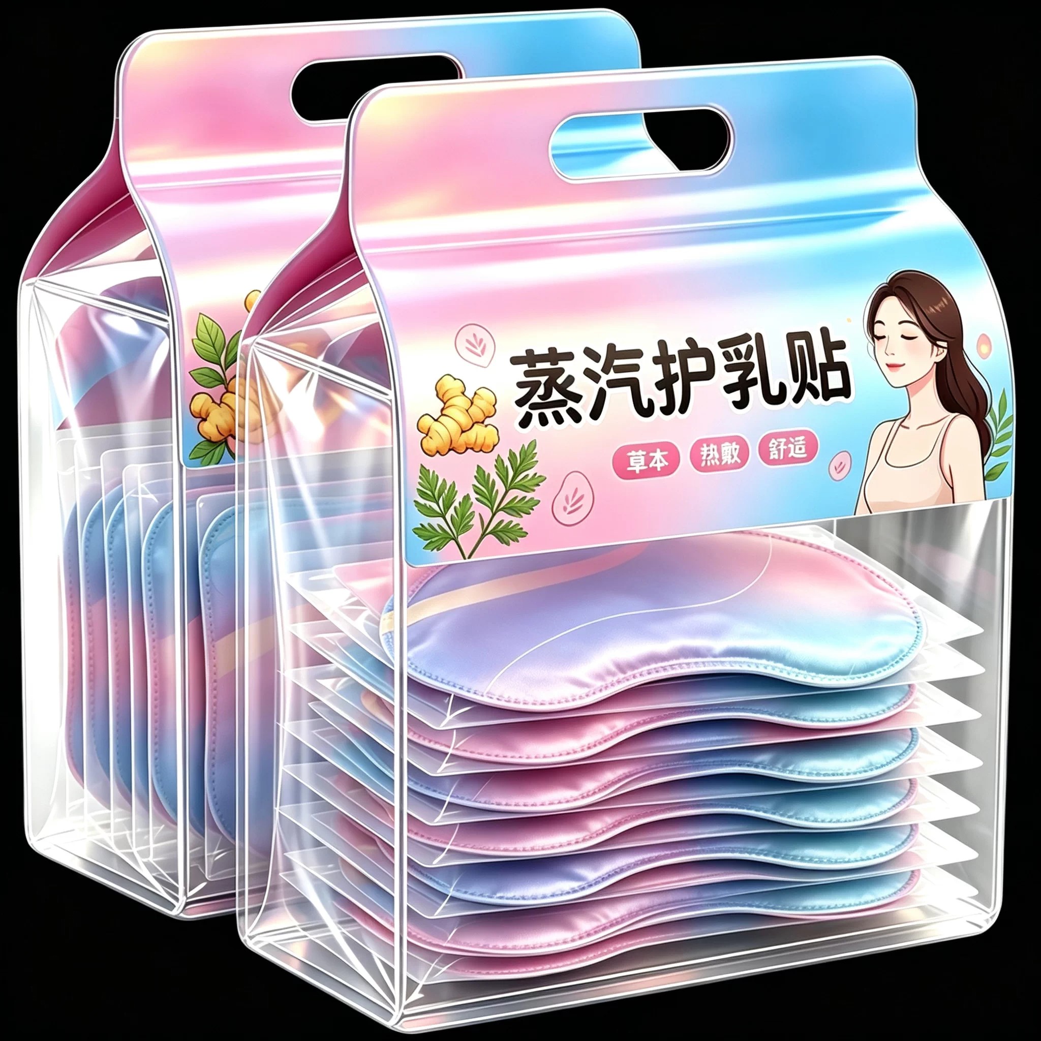 乳腺贴胸部热敷宝妈暖护乳贴蒸汽暖胸乳房专用月子贴自发热玫瑰贴