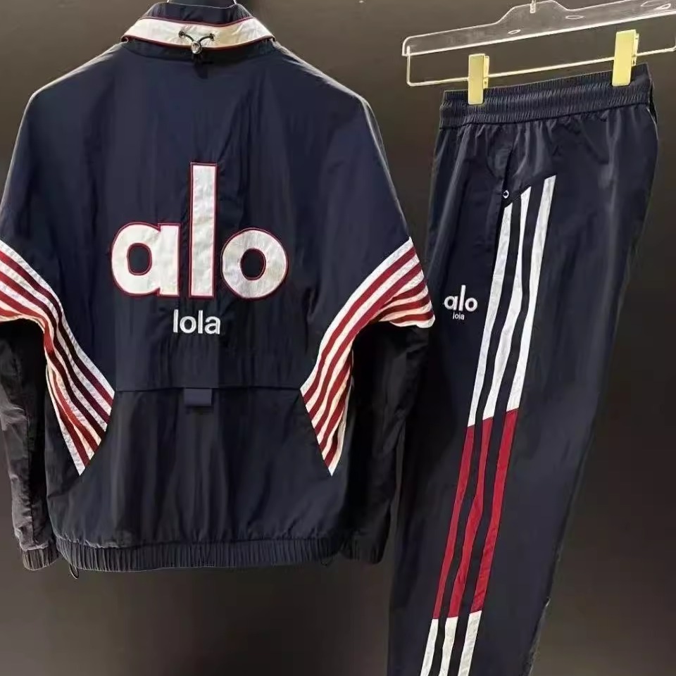 alo薄款男士跑步健身2026春夏轻奢运动学生百搭休闲男装宽松套装