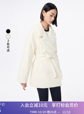LILY冬新款女装鹅绒羽绒服时尚通勤款保暖小个子通勤外套上衣