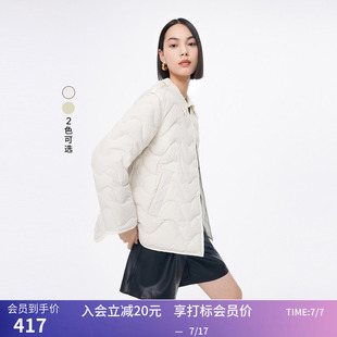LILY冬新款女装鹅绒时尚通勤款宽松羽绒服外套叠穿内搭上衣女