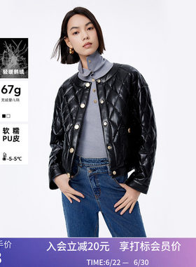 LILY冬新款女装复古小香风保暖鹅绒都市通勤羽绒服外套小个子