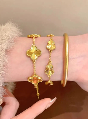 高颜值四叶草手链女轻奢