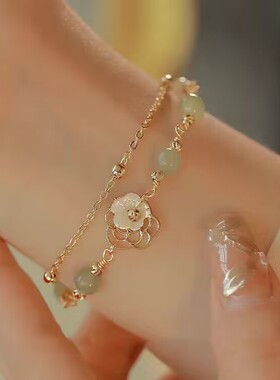 如花似玉~双层叠戴手链女