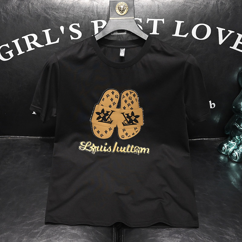 2025夏季新款丝光棉大码短袖T恤QT60665319P70M-6XL,男装T恤,钱塘6066（原711）
