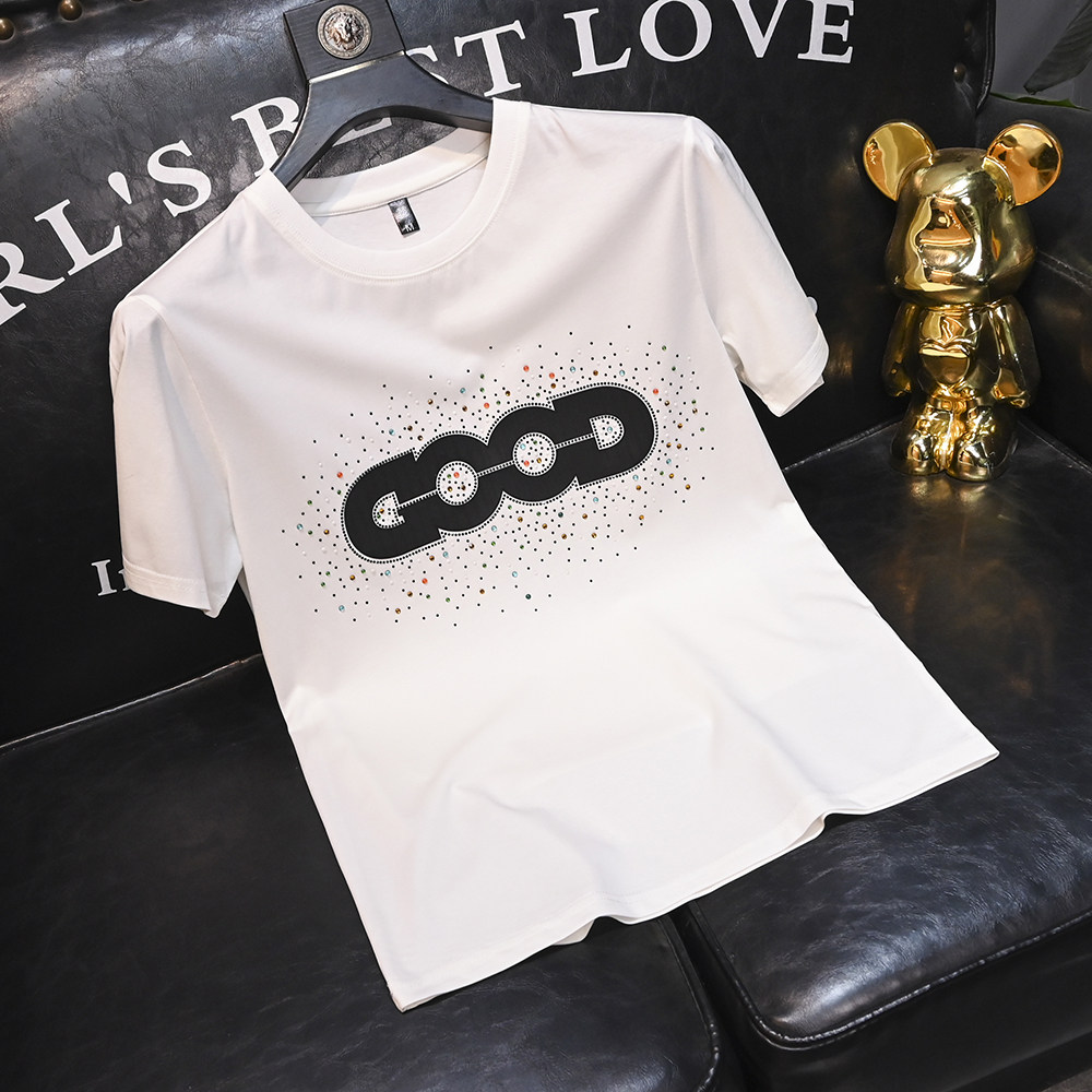 2025夏季新款丝光棉大码短袖T恤QT60665503P70M-6XL，男装T恤，钱塘6066（原711）