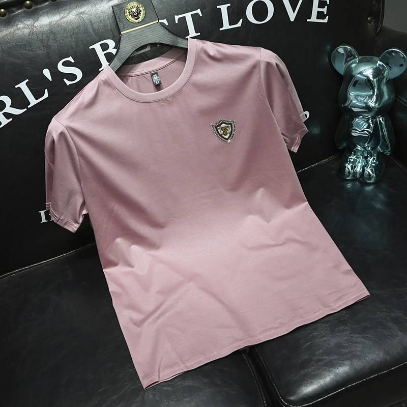 2025夏季新款丝光棉大码短袖T恤QT60665317P55M-6XL,男装T恤,钱塘6066（原711）