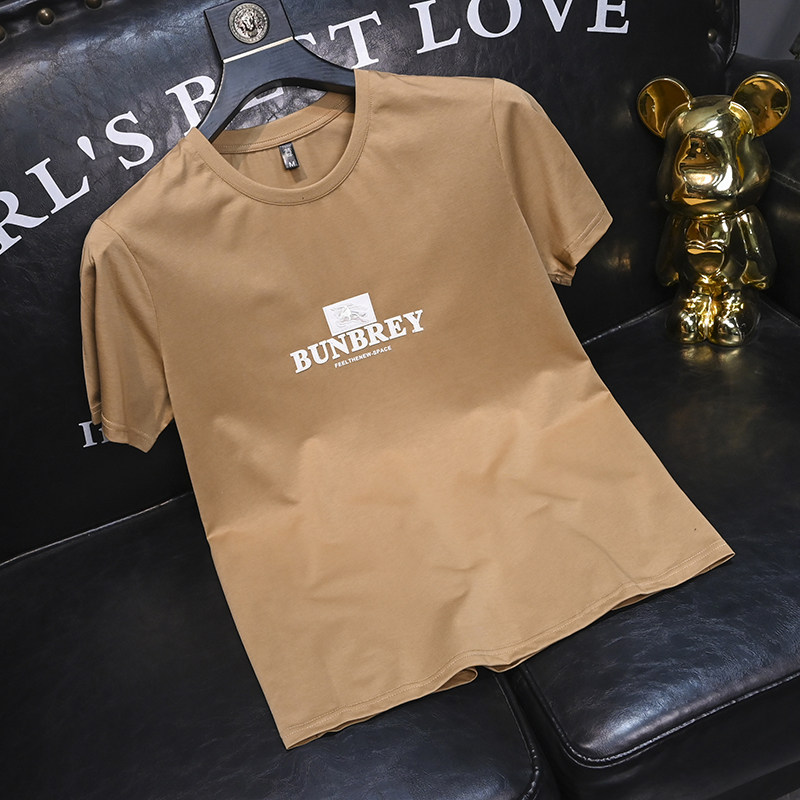 2025夏季新款丝光棉大码短袖T恤QT60665397P65M-6XL,男装T恤,钱塘6066（原711）