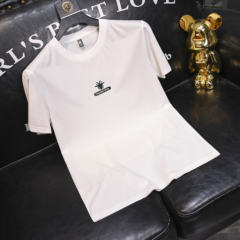 2025夏季新款丝光棉大码短袖T恤QT60665505P65M-6XL,男装T恤,钱塘6066（原711）