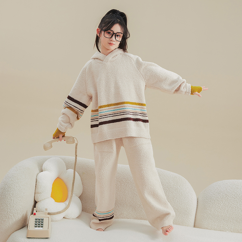 韩优儿童家居服女童秋冬季