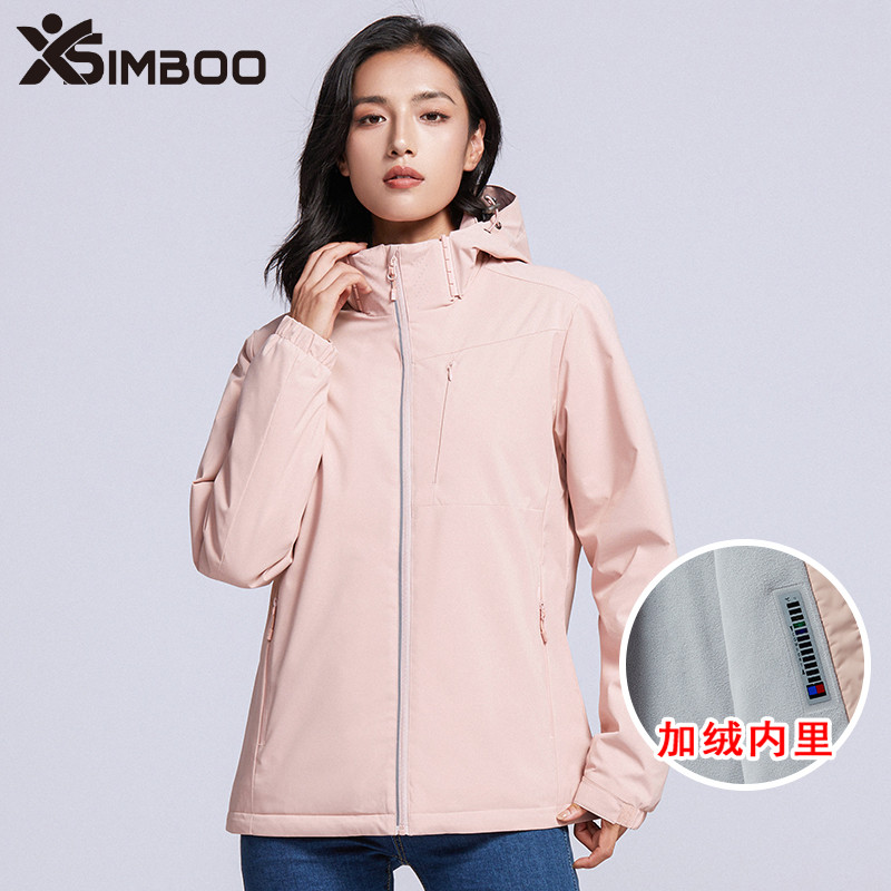 风衣外套加绒加厚抓绒工装夹克