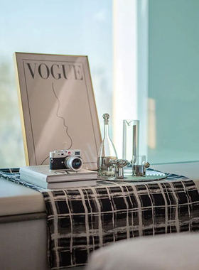 轻奢简约样板间卧室飘窗装饰托盘水壶相机模型摆件家居软装饰品