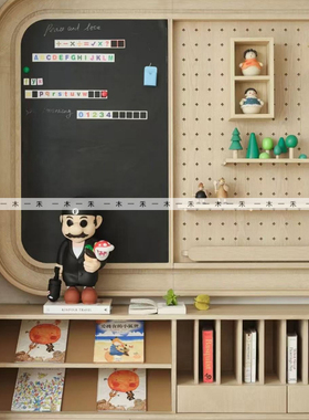 现代样板间儿童房漫画书籍男孩房创意马里奥主题软装装饰品摆件