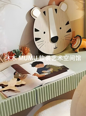 沐木软装积木卡通摆件狮子动物