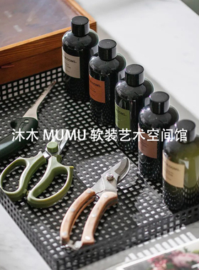 现代简约样板房间书房手工艺实验室植物昆虫标本软装搭配组合摆件