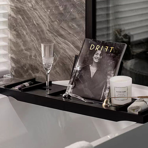 样板间卫生间网红浴缸架摆件浴室柜洗手盆软装饰品木制收纳置物架