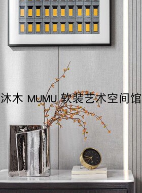 床头柜软装饰品闹钟花器摆件