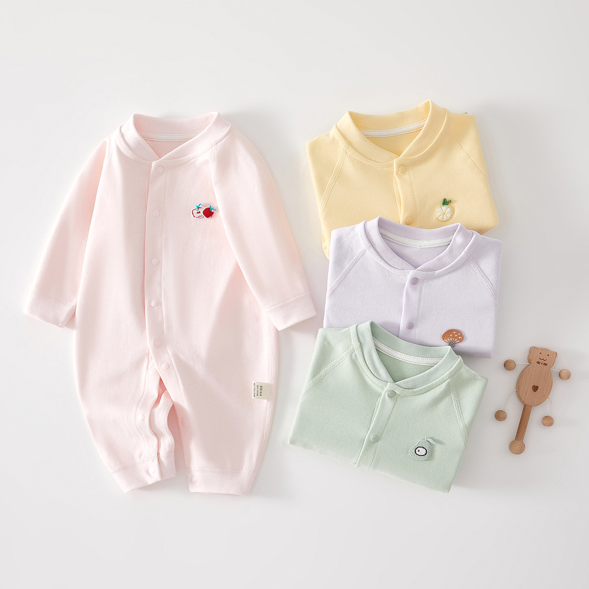 婴儿连体衣春秋款无骨四季