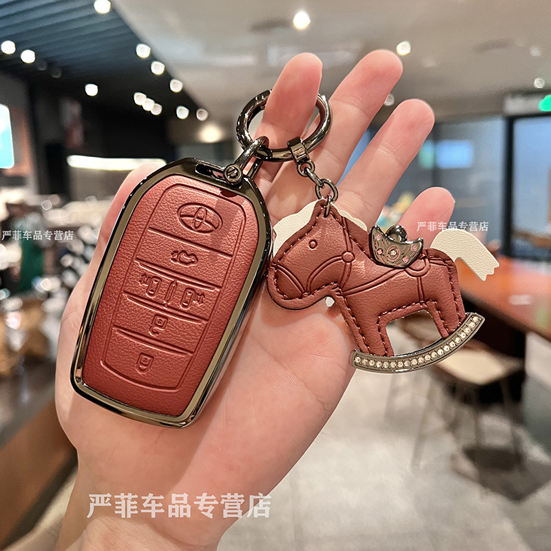 适用丰田塞纳钥匙套赛那格瑞维亚包埃尔法扣高档合金皮2024新款壳