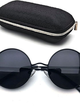 新款圆形复古墨镜男士太阳眼镜潮流眼睛太子镜女遮阳防紫外线儿童