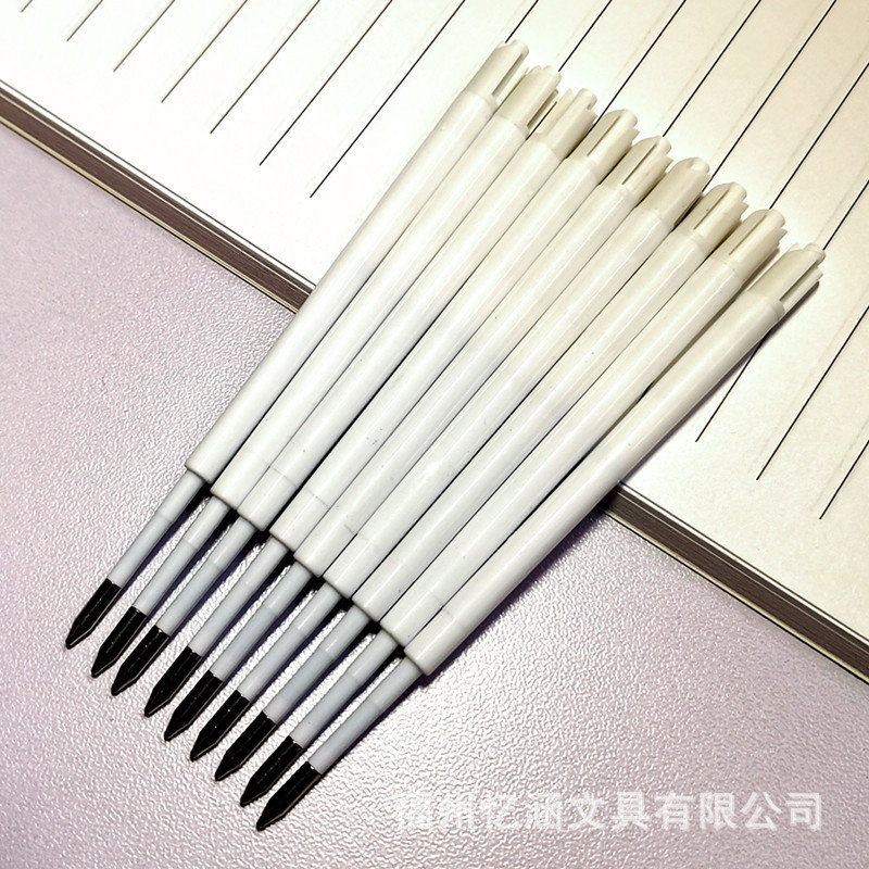 9.9CM按压旋转金属笔黑圆珠笔芯0.7转动按动笔广告笔笔芯1.0MM